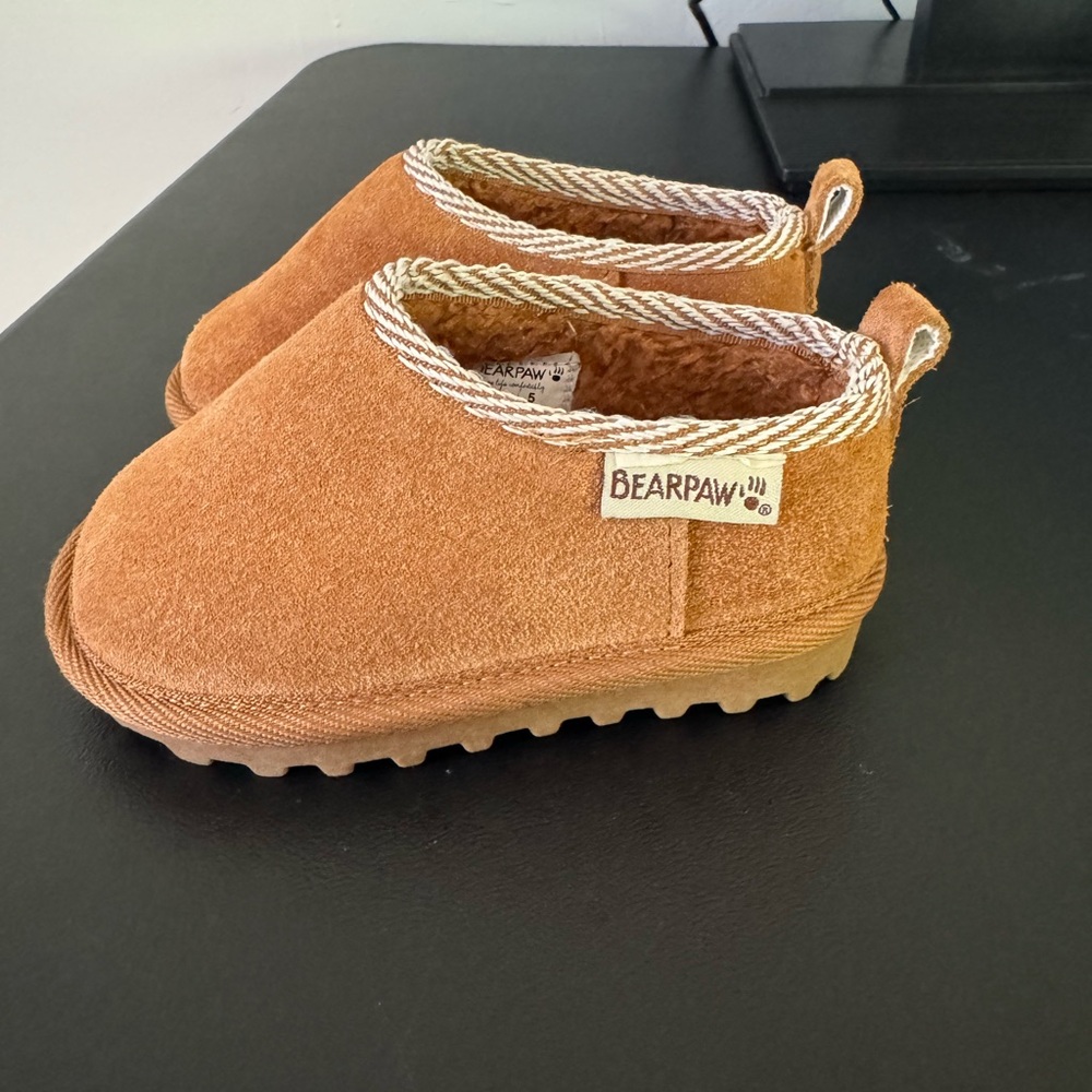 BearPaw Kids Brown Slippers